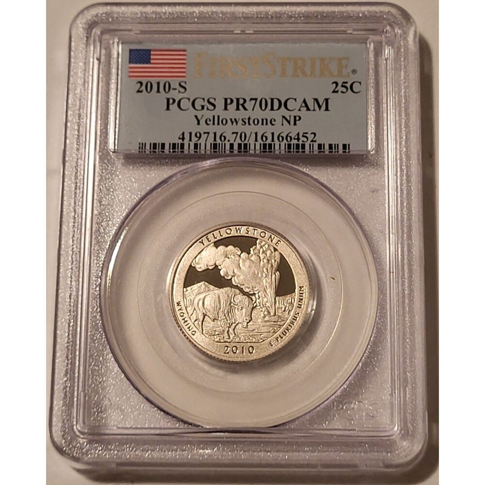 2010 S Clad Yellowstone NP Quarter Proof PR70 DCAM PCGS First Strike